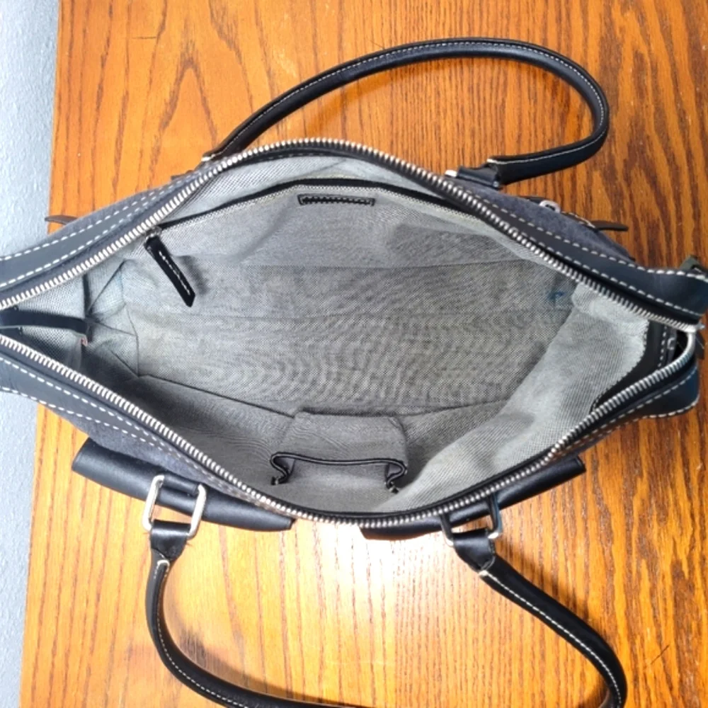 Dooney & Bourke Black and Gray Shoulder Bag Set